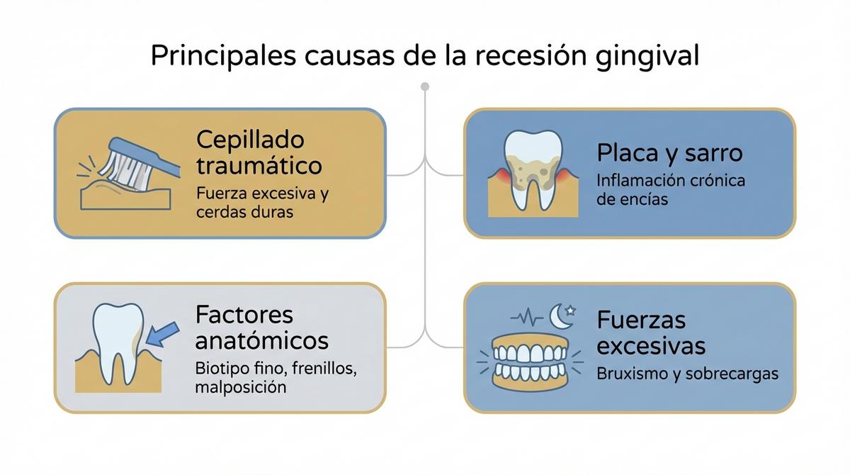 Infografía que compara el injerto de tejido conectivo y el injerto gingival libre en encías.